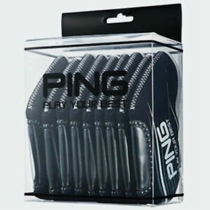 PING Golf Iron Club Head Cover (9pcs) / Black Neoprene