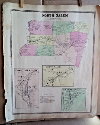 Mapa de colección North Salem, Nueva York, del Atlas de cervezas FW de Nueva York y alrededores 1867 y Foto 1 de 3