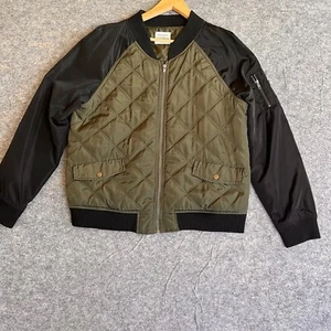Quilted Bomber Jacket Women’s XL Ashley By 26 International Army Green - Picture 1 of 5