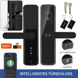 Smart Fingerabdruck Türschloss Passwort WiFi IC-Karte TUYA-Fernentriegelung App - Bild 1 von 24