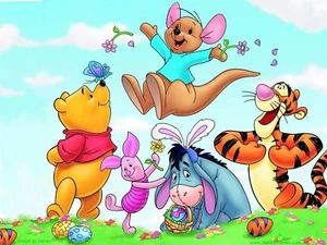 Winnie The Pooh Easter Iron On Transfer For T-Shirt & Light Color Fabrics #15 - Picture 1 of 4