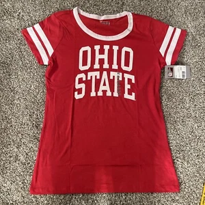 NEW Ohio State OSU Buckeyes Womens Short Sleeve T-Shirt Red Womens XLarge XL NWT - Picture 1 of 6