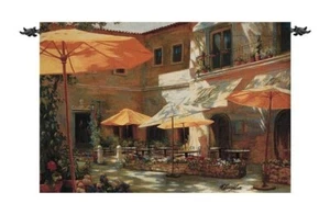 Closed on Monday Outdoor Cafe Restaurant Grande Woven Tapestry Wall Hanging - Picture 1 of 1