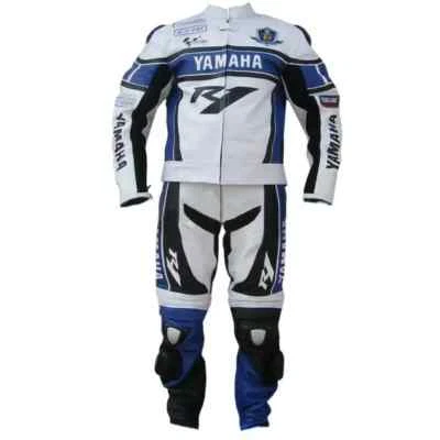 Yamaha Motorbike Racing Suit Motorcycle Customized Genuine Cowhide Leather Suit - Image 1 of 4