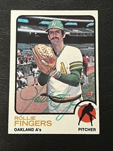 1973 Topps #84 Rollie Fingers Signed Auto Oakland A’s HOF