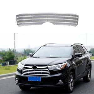 Silver Style For Toyota Highlander Trim Front Center Mesh Grille Grill 2014-2016 - Picture 1 of 6