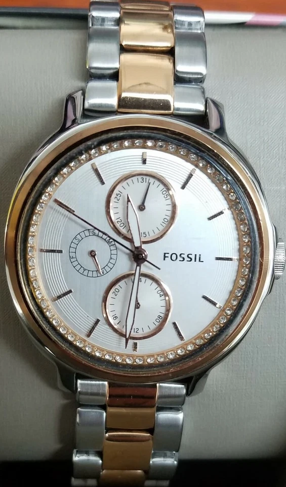 Reloj para mujer Fossil Chelsey multifunción dos tonos de acero inoxidable ES3356 Foto 1 de 1
