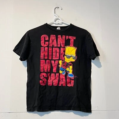 Vintage 2010S Delta Boys T-Shirt Size L Black Bart The Simpsons Preshrunk - Image 1 of 4