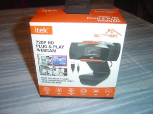 New iTek Smart Home HD 720P Plug and Play Webcam w/ Built-in Microphone - 30fps - Photo 1/2