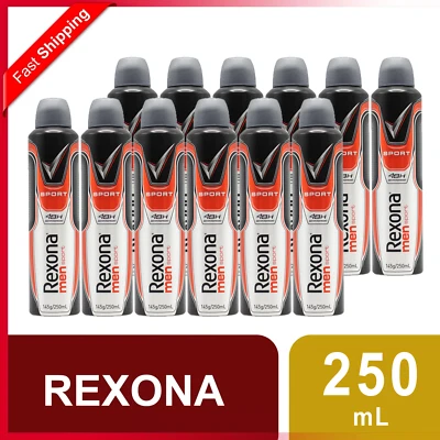 12 x REXONA DEODORANT MEN SPORT DEO 48HR ANTIPERSPIRANT AEROSOL SPRAY 145g/250mL - image 1 of 4