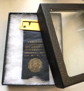 Insignia de Visitante Legión Americana 1929 De Colección 10ª Convención Anual Columbus, Greenduck - Imagen 1 de 5