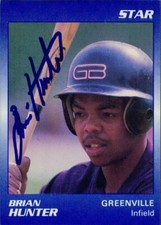 Brian Hunter Greenville Braves Signed 1989 The Star Card #35 JSA Authenticated