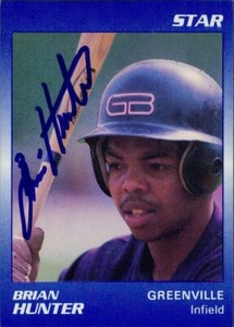 Brian Hunter Greenville Braves Signed 1989 The Star Card #35 JSA Authenticated