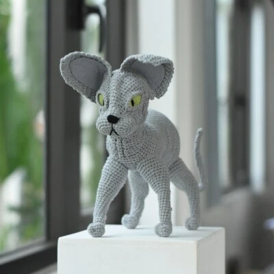 Crochet Relleno Gato Sphynx - Acabado Sphynx Gato Crochet - Color Personalizado Gratis Foto 1 de 4