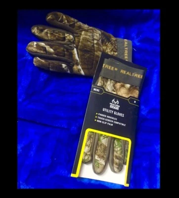 Realtree edge CAMOUFLAGE Utility gloves,nonslip palm,padded knuckle,touch,MEDIUM - Image 1 of 4