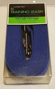 CORREA DE ENTRENAMIENTO HYPER PET 20 FT 5/8 ANCHO AZUL NUEVA EN CAJA - Imagen 1 de 2