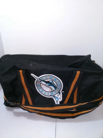 MLB Florida Marlins Team Baseball Logo Duffle Bag Black Cover