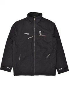 REEBOK Mens Hockey Graphic Tracksuit Top Jacket Large Black Polyester BL72 - Picture 1 of 5