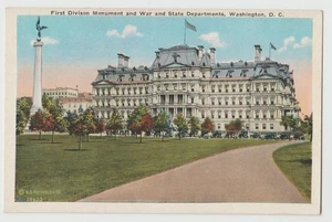 First Division MONUMENT & War State Departments Washington DC Postcard WB - Picture 1 of 2