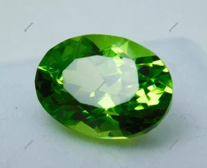 Authentic 9.75 Ct Rare Green Peridot Natural Oval Cut CERTIFIED Loose Gemstone - Picture 1 of 7