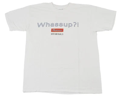 Camisa De Colección Budweiser Whassup South Padre Island Texas Talla Grande Foto 1 de 4