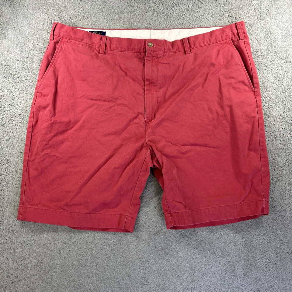 Pantalones Cortos Polo Ralph Lauren Para Hombres 48B Grande Salmón Rosa Rojo Chino Golf Preppy Relajado Foto 1 de 4
