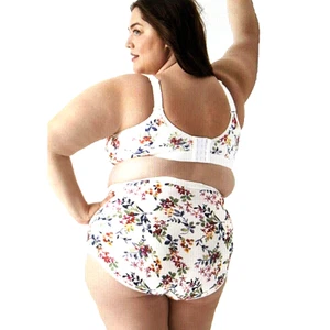Mutandine slip gamba alta elasticizzato floreale bianco e rosso Lane Bryant nuove con etichette in 3X 26 28 - Foto 1 di 8