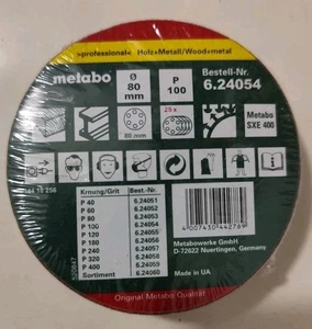 Metabo Haftschleifblätter 80mm P 100 6 Löcher SXE 400 6.24054 - Bild 1 von 2