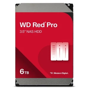 WD Red Pro 6TB NAS 3.5" Internal Hard Drive - 7200 RPM Class, SATA 6 Gb/s, CMR, - Picture 1 of 7