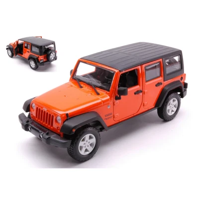 JEEP WRANGLER UNLIMITED 2015 ORANGE 1:24 Maisto Auto Stradali Modellino Nuovo - Immagine 1 di 3