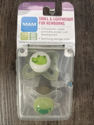 Chupetes para recién nacidos pequeños y ligeros de silicona suave MAM Start Collection paquete de 2 Foto 1 de 3