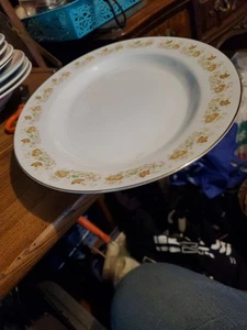 Spring Garden Pattern by Happy Home Fine China Platter Made in Japan White - Bild 1 von 2