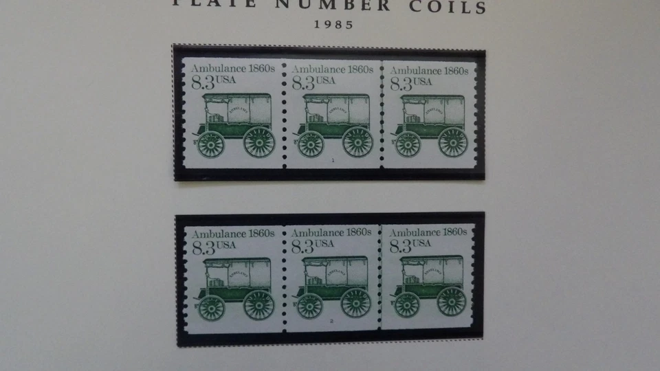 #2128 8.3c Ambulance PNC3 #1  & 2  MNH OG VF - Image 1 of 1