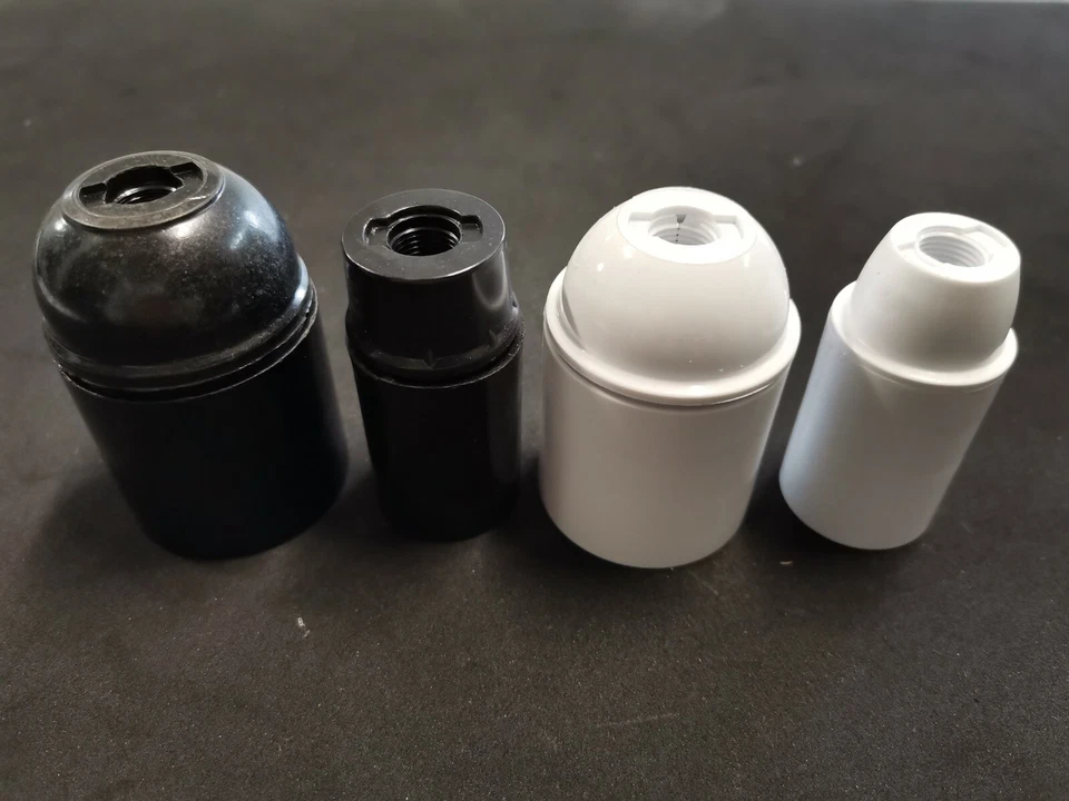 PORTALAMPADA COLORE NERO E BIANCO ATTACCO E27 O E14