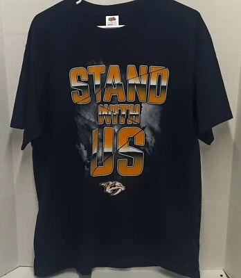 Vintage 2012 Nashville Predators "Stand With Us" NHL TShirt -Adult Size L**EUC** - Image 1 of 3