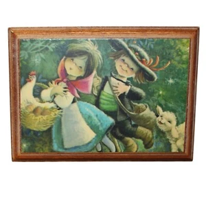 Vtg Wooden Musical Jewelry Box Swiss Movement "Fiddler On The Roof" Made Germany - Picture 1 of 6