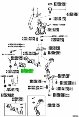 TOYOTA GENUINE LEVIN TRUENO CARINA E FRONT SUSPENSION ARMS RH & LH 48066-12020x2 - Image 1 of 2