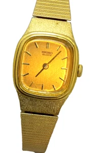 READY 2 wear DAMEN goldfarbene SEIKO 2C20-5770 QUARZ UHR - Bild 1 von 6