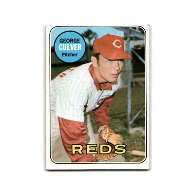 George Culver 1969 Topps #635 Cincinnati Reds Baseball Card EX - Image 1 of 3