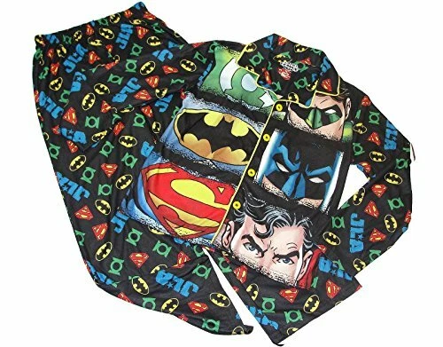 Justice League Batman, Robin, Superman Boys Flannel Pajama Set Size Medium 8-10 - Image 1 of 1