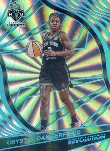 2022 Panini Revolution WNBA CRYSTAL DANGERFIELD #18 SUNBURST #64/75 LIBERTY