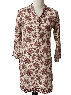 Women's Hip H Hop Indian Traditional Cotton Tunic Top Ethnic Wear Sz S Sparkles - Image 1 of 4