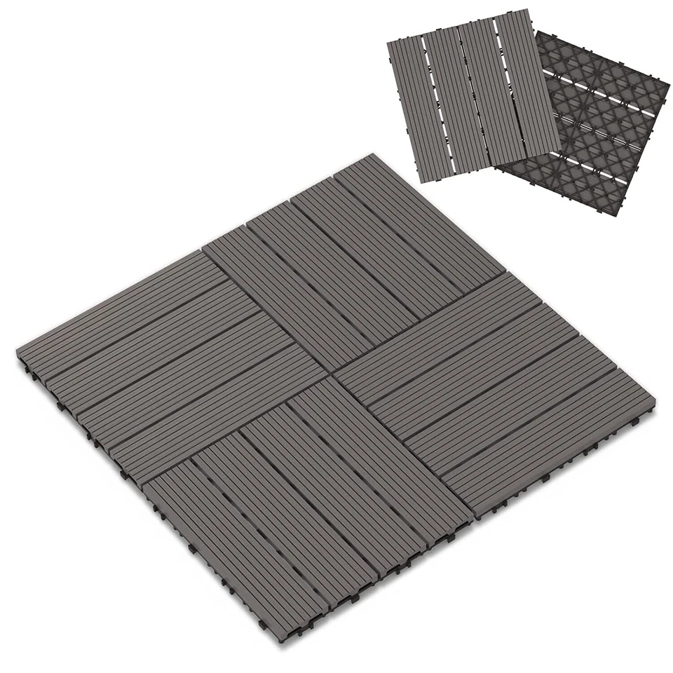 TOMI WPC Terrassenfliesen Klickfliesen Balkonfliese Holzfliese Kunststoff - Bild 1 von 1