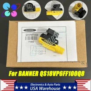 New In Box FOR BANNER QS18VP6FF100Q8 Photoelectric Switch Sensor 10-30VDC PNP - Picture 1 of 6