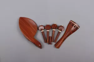 1set Violin Kit Violin pegs Chin rest Tailpiece endpin Violin Parts Rosewood - Picture 1 of 6