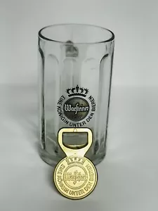 Warsteiner Beer Glass And Bottle Opener - Picture 1 of 6