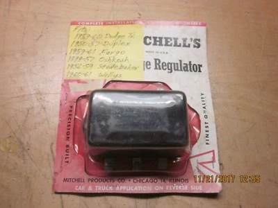CHRYSLER CORP-NASH-HUDSON-STUDEBAKER VOLTAGE REGULATOR CIRCA 50'S 60'S - Image 1 of 4