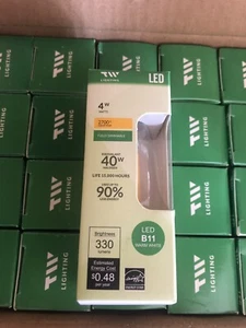 24 (case) Candelabra LED Bulbs 40W Dimmable 2700K Warm White Chandelier B11 - Picture 1 of 3