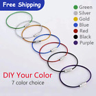 100Pcs Customized Steel Loops 6 inch Wire Keychain Cable Key Ring Luggage Tags