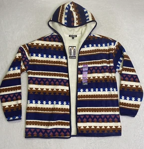 Cárdigan Steve Madden Estampado Azteca Talla S Pequeño Frente Abierto Suave Capucha Suroeste - Imagen 1 de 9